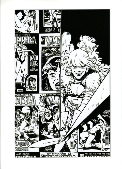 Vampirella / Red Sonja #2 (Cvr S) (2019) Leonardo Romero Black & White Virgin S Leonardo Romero Black & White Virgin Buy & Sell Comics Online Comic Shop Toronto Canada