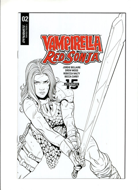 Vampirella / Red Sonja #2 (Cvr F) (2019) 10 Copy Moss B&w Incentive F 10 Copy Moss B&w Incentive Buy & Sell Comics Online Comic Shop Toronto Canada