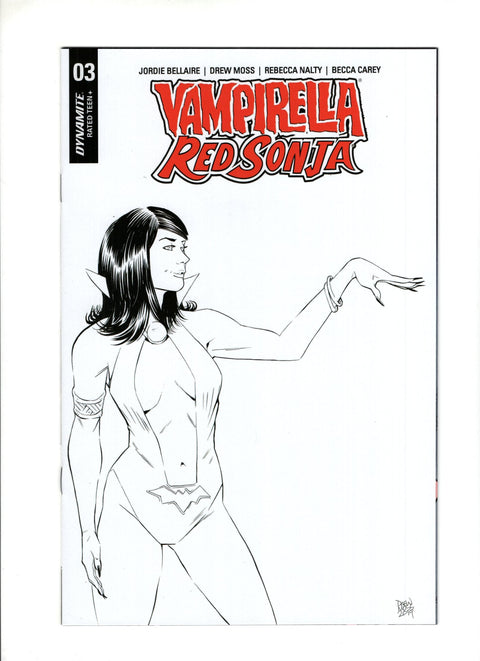 Vampirella / Red Sonja #3 (Cvr F) (2019) 10 Copy Moss B&w Incentive F 10 Copy Moss B&w Incentive Buy & Sell Comics Online Comic Shop Toronto Canada