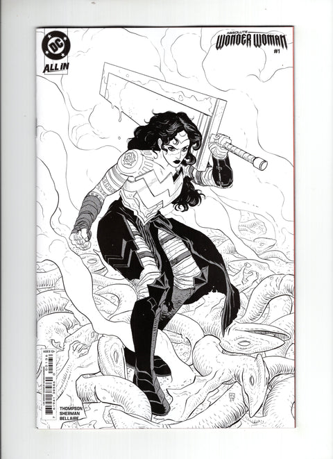 Absolute Wonder Woman #1 (Cvr C) (2024) 1:25 2nd Printing Hayden Sherman Incentive B&W