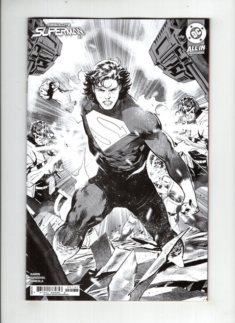 Absolute Superman #1 (2025) 1:25 3rd Printing Sandoval Incentive B&W
