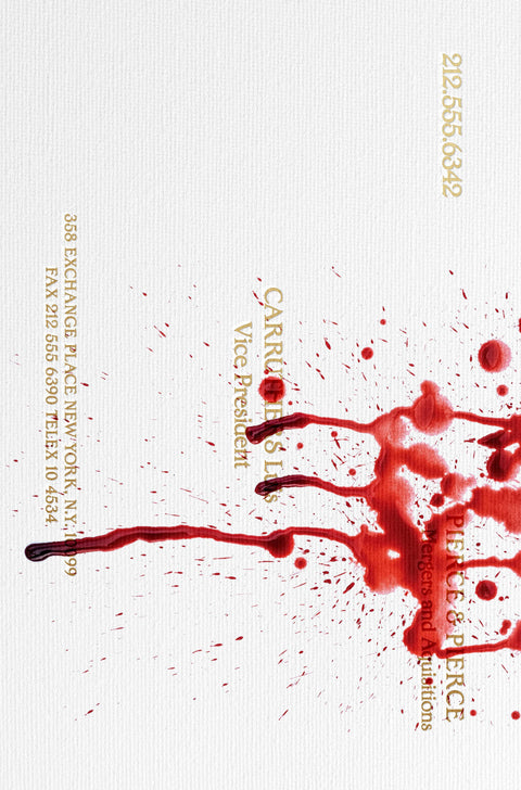 American Psycho 4 Comic Business Card Variant Massive 2024