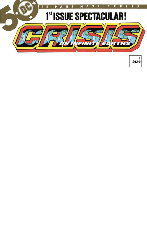 Crisis On Infinite Earths 1 Comic Facsimile Blank Edition DC Comics 2024