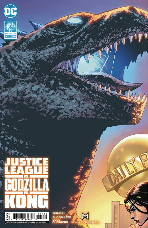 Justice League vs. Godzilla vs. Kong 1 Comic 3rd Printing Christian Duce DC Comics 2024