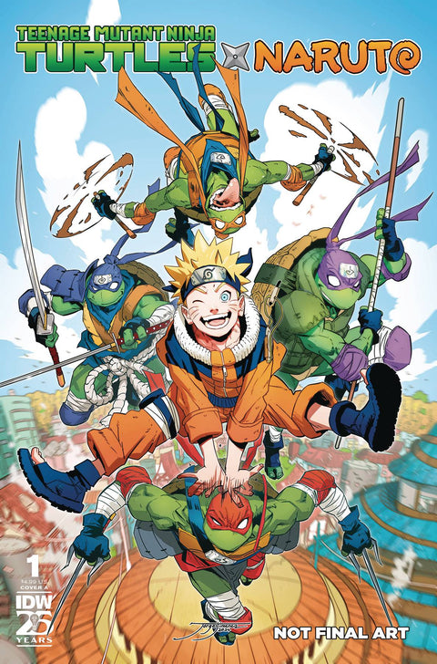 Teenage Mutant Ninja Turtles X Naruto 1 Comic Jorge Jiménez IDW Publishing 2024