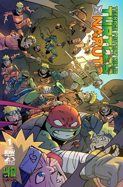 Teenage Mutant Ninja Turtles X Naruto 1 Comic Dan Duncan 40th Anniversary Variant IDW Publishing 2024