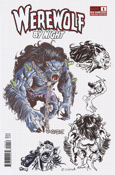Werewolf By Night: Red Band 4 Comic 1:10 Sergio Dávila Incentive Marvel Comics 2024