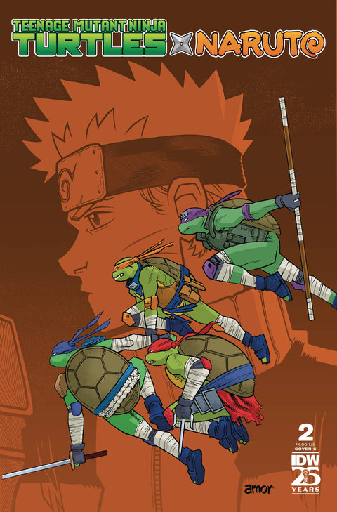 Teenage Mutant Ninja Turtles X Naruto 2 Comic John Amor Variant IDW Publishing 2025