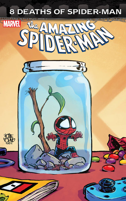 The Amazing Spider-Man, Vol. 6 65 Comic Skottie Young 8 Deaths of Spider-Man Variant Marvel Comics 2025