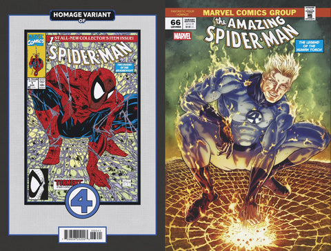 The Amazing Spider-Man, Vol. 6 66 Comic Paco Diaz Fantastic Four Homage Variant Marvel Comics 2025