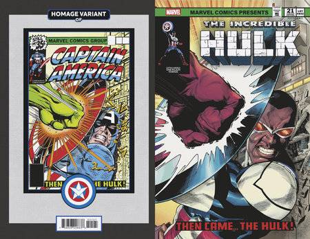 The Incredible Hulk, Vol. 4 21 Comic Geoff Shaw Captain America Sam Wilson Homage Variant Marvel Comics 2025