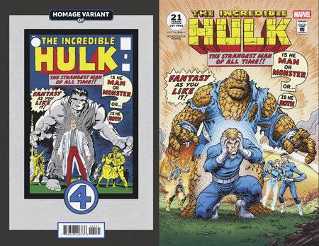The Incredible Hulk, Vol. 4 21 Comic Todd Nauck Fantastic Four Homage Variant Marvel Comics 2025