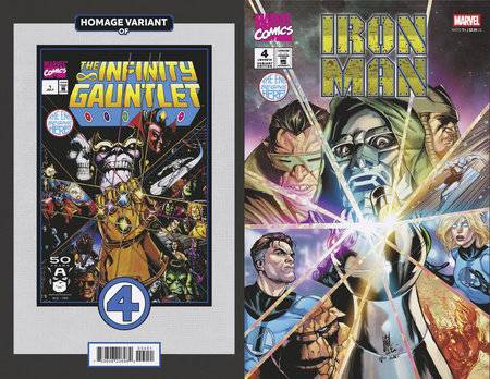 Iron Man, Vol. 7 4 Comic Stefano Caselli Fantastic Four Homage Variant Marvel Comics 2025
