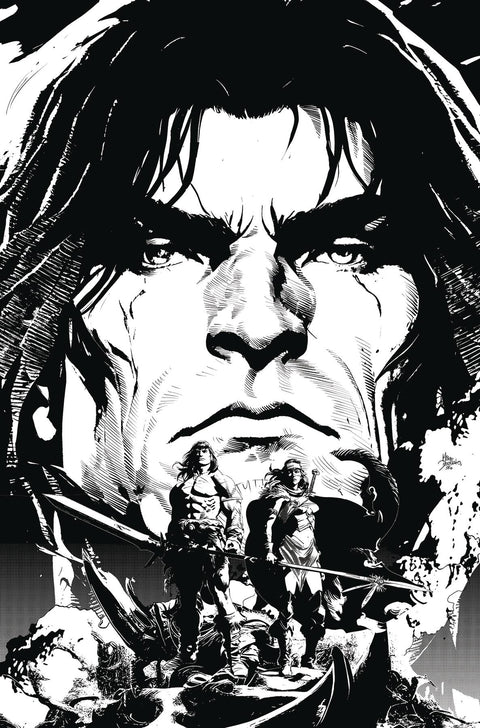 Conan the Barbarian: Battle of the Black Stone 4 Comic Mike Deodato Virgin B&W Titan Books 2024