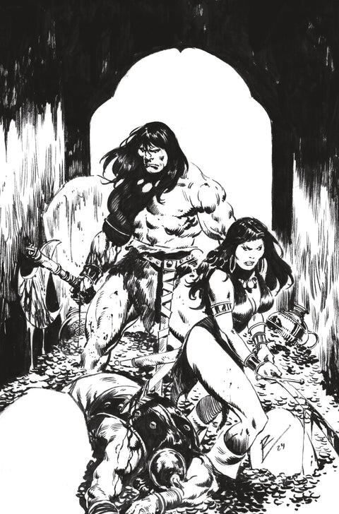Conan the Barbarian (Titan Comics) 17 Comic Torre B&W Virgin Titan Comics 2024
