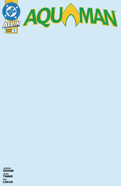 Aquaman, Vol. 9 1 Comic Blank Variant DC Comics 2025