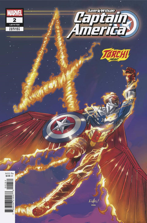 Sam Wilson: Captain America 2 Comic David Messina Torch! Variant Marvel Comics 2025