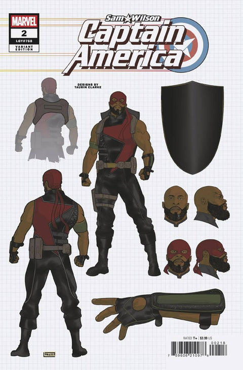 Sam Wilson: Captain America 2 Comic 1:10 Taurin Clarke Incentive Design Marvel Comics 2025