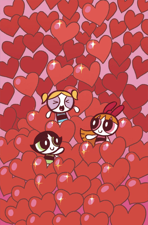The Powerpuff Girls: Valentine's Kissy Face Special 1 Comic 1:10 Incentive Ganucheau Virgin Dynamite Entertainment 2025