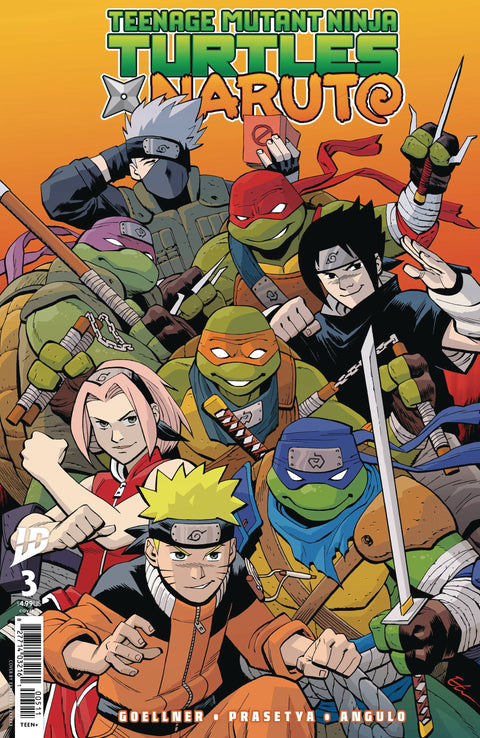 Teenage Mutant Ninja Turtles X Naruto 3 Comic Ethan Young Variant IDW Publishing 2025
