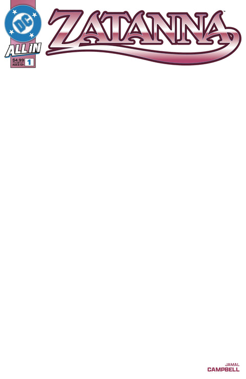 Zatanna, Vol. 3 1 Comic Blank Variant DC Comics 2025