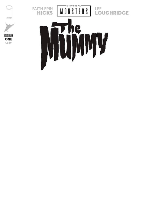 Universal Monsters: The Mummy 1 Comic Blank Variant Image Comics 2025