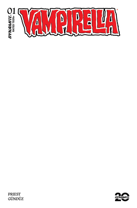 Vampirella, Vol. 8 1 Comic Blank Variant Dynamite Entertainment 2025