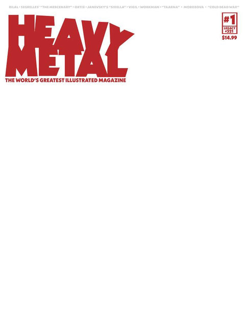 HEAVY METAL MAGAZINE #1 CVR F BLANK SKETCH (MR) (C: 0-1-2) HEAVY METAL MAGAZINE