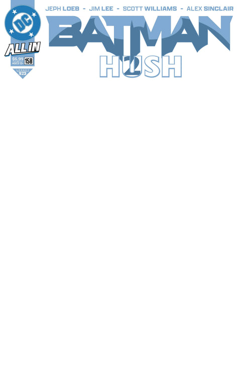 Batman, Vol. 3 158 Comic Blank Variant DC Comics 2025