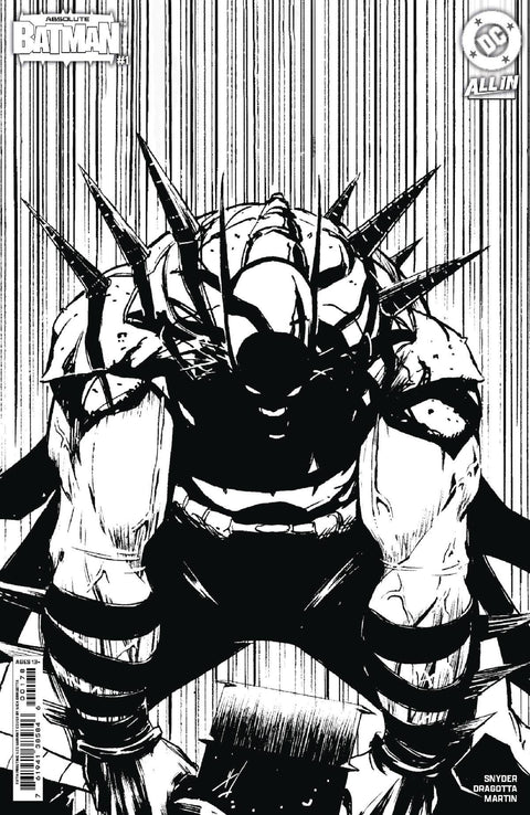 Absolute Batman 1 Comic 1:25 5th Printing Nick Dragotta B&W DC Comics 2025