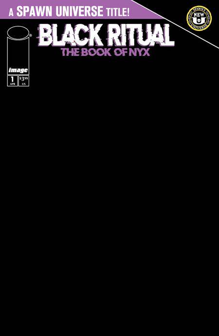 Black Ritual: The Book of NYX 1 Comic Blank Black Variant Image Comics 2025