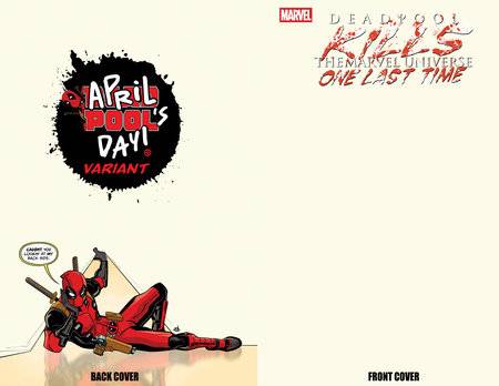 Deadpool Kills the Marvel Universe One Last Time 1 Comic Blank April Pool's Day Variant Marvel Comics 2025