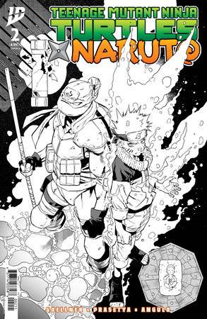 Teenage Mutant Ninja Turtles X Naruto 2 Comic 2nd Printing Jorge Jiménez B&W Variant IDW Publishing 2025