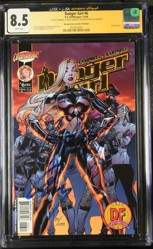 Danger Girl #6 (CGC 8.5) (1999) JSA Authentication - Campbell / Hartnell JSA Authentication - Campbell / Hartnell Buy & Sell Comics Online Comic Shop Toronto Canada