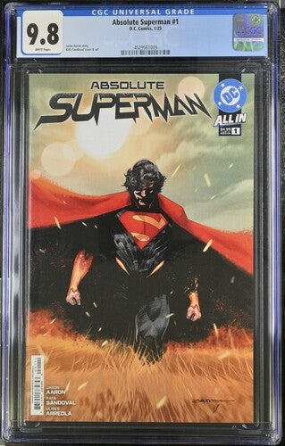 Absolute Superman #1 (CGC 9.8) (2025) Buy & Sell Comics Online Comic Shop Toronto Canada