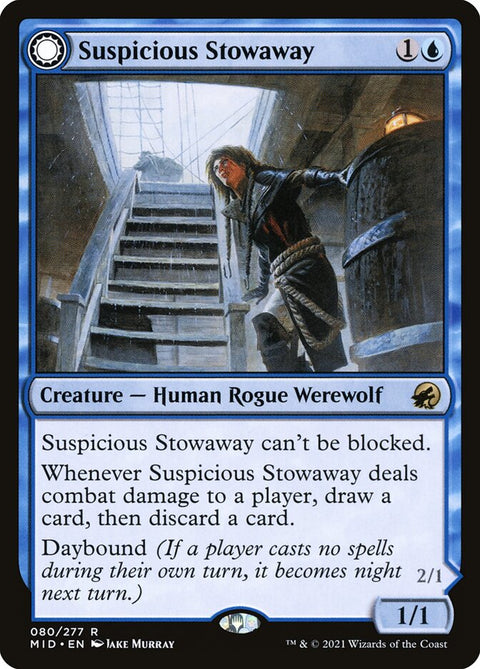 Suspicious Stowaway // Seafaring Werewolf (Foil)