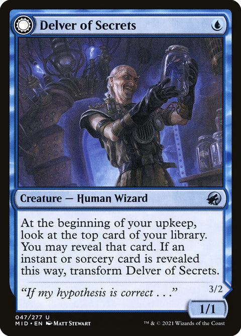 Delver of Secrets // Insectile Aberration (Foil)
