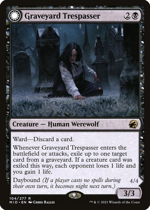 Graveyard Trespasser // Graveyard Glutton (Foil)