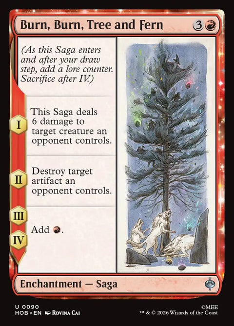 Burn, Burn, Tree and Fern (Foil)