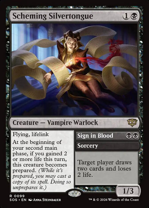 Scheming Silvertongue // Sign in Blood (Foil)