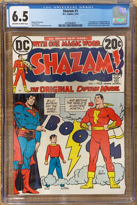 Shazam, Vol. 1 #1 (CGC 6.5) (1973) 1st Captain Marvel since Golden Age