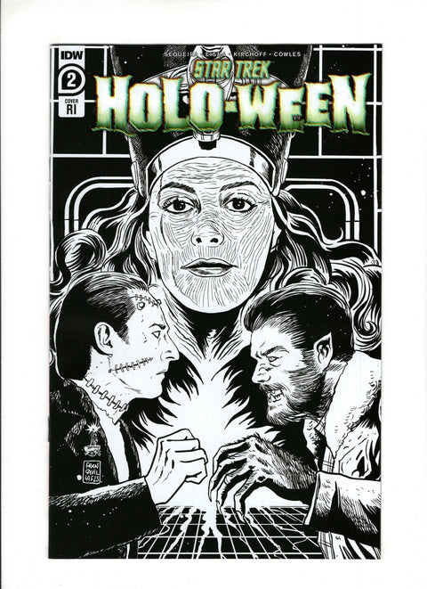 Star Trek: Holo-Ween #2C (2023) 1:10 Francavilla B&W Variant
