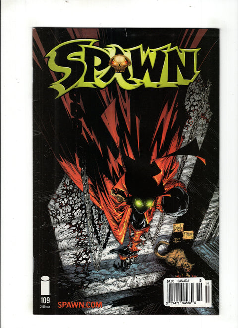 Spawn #109 (Cvr B) (2001) Newsstand (Sticker on barcode)