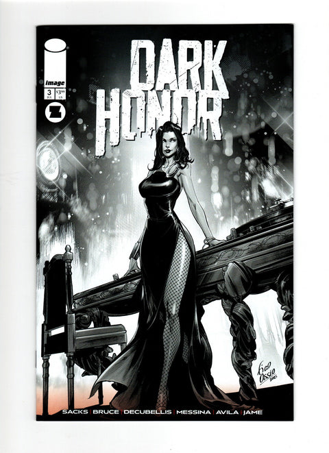 Dark Honor #3 (Cvr B) (2025) 1:10 Fico Ossio B&w Incentive