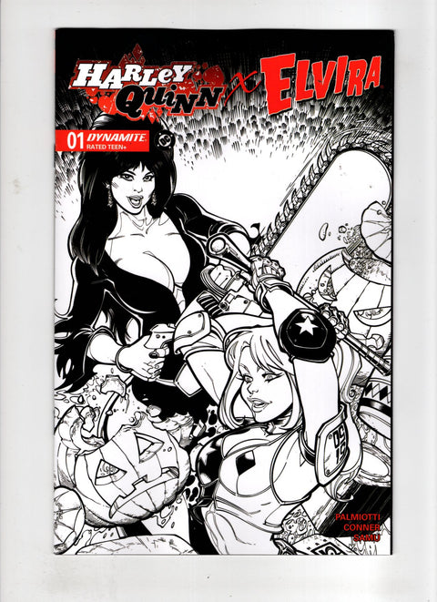 Harley Quinn X Elvira #1 (Cvr O) (2025) 1:10 Chad Hardin Incentive B&W