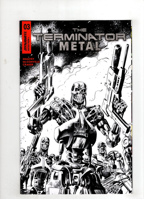 The Terminator: Metal #3 (Cvr J) (2025) 1:5 Paolo Antiga Incentive B&W