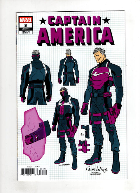Captain America, Vol. 12 #8 (Cvr E) (2026) (1:10) Valerio Schiti Incentive Design Variant