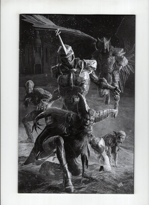 MMPR: Darkest Hour #1 (Cvr G) (2024) 1:5 Björn Barends B&W Virgin