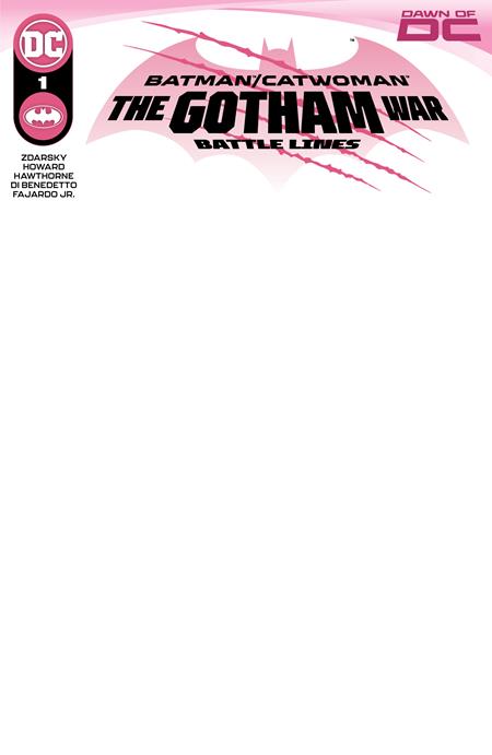 Batman / Catwoman: The Gotham War - Battle Lines #1H Blank Variant DC Comics Aug 29, 2023