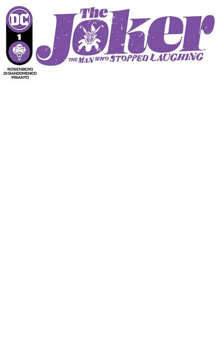 The Joker: The Man Who Stopped Laughing #1G Blank Cover Variant